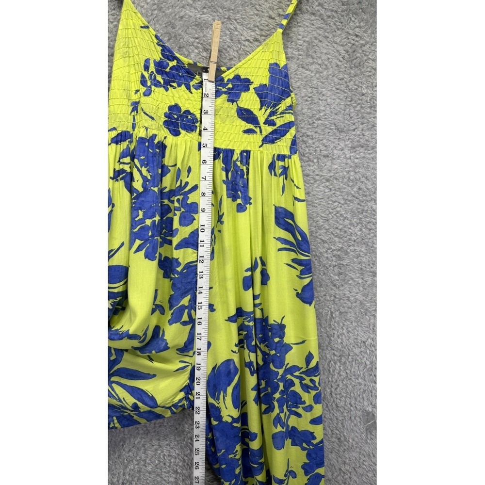 Anthropologie Vega Lounge Jumpsuit Women's XSP Blue Green Tropical Boho Casual - Picture 10 of 14
